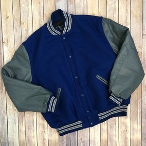 HOLLOWAY Sportswear Varsity Jacket Wool Leather XL